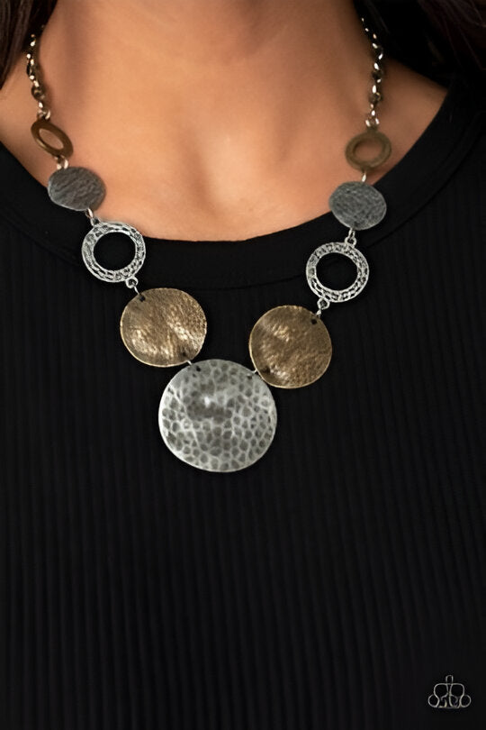 Rustic Disc Necklace
