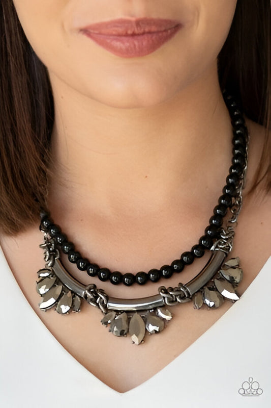 Black Beads Necklace