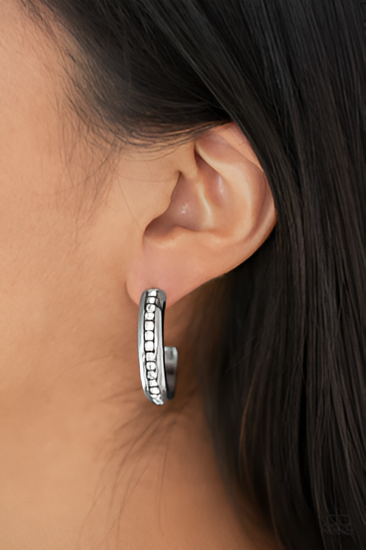 Rhinestone Hoop Earrings
