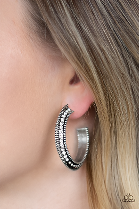 Rhinestone Hoop Earrings