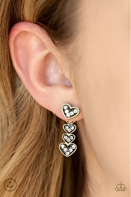 Brass Heart Earrings