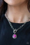 Pink Teardrop Necklace