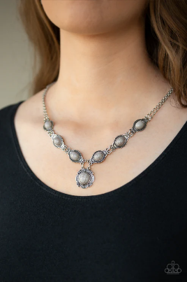 Gray Stone Necklace