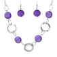 Purple Disc Necklace