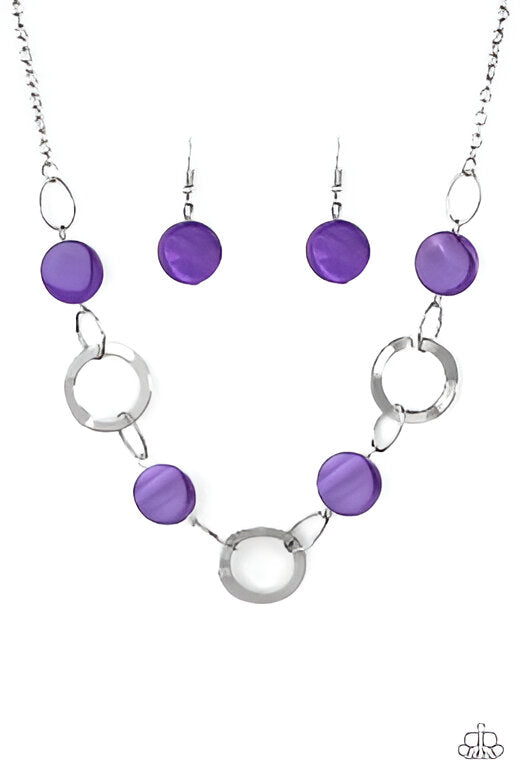 Purple Disc Necklace