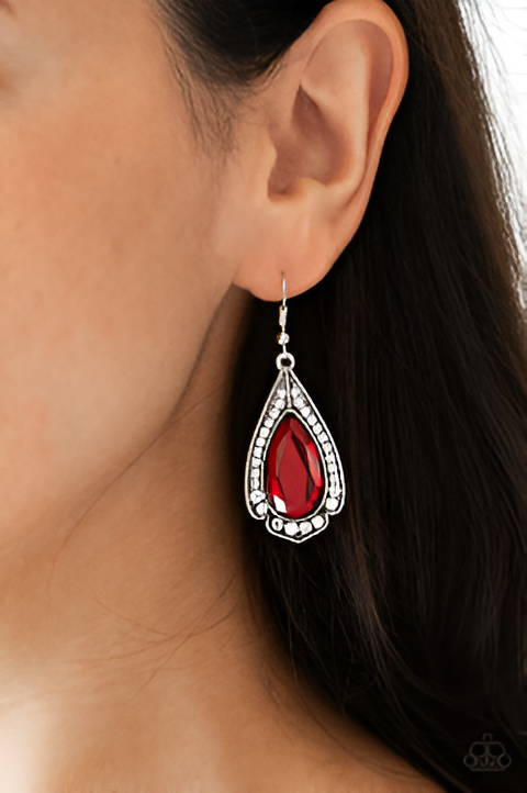 Red Gem Earrings