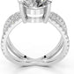 Split Shank Solitare Lab Grown Round Diamond Engagement Ring in 14K Gold, Platinium for Women - IGI Certified (F-G Color, VS1-VS2 Clarity)