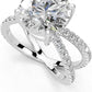 Split Shank Solitare Lab Grown Round Diamond Engagement Ring in 14K Gold, Platinium for Women - IGI Certified (F-G Color, VS1-VS2 Clarity)
