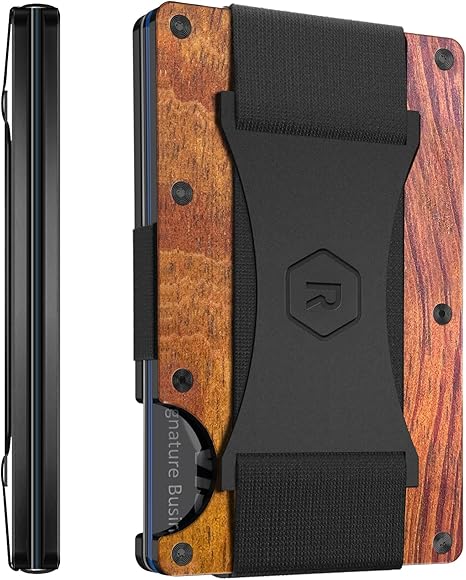 Ridge Wallets for Men - Slim Minimalist Wallet For Men, Front Pocket Wallets for Men, RFID Wallet For Men - Card Holder Wallet (Mopane)