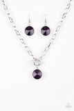 Dramatic Purple Gem Necklace