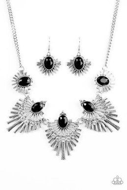Black Rhinestone Necklace