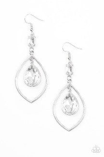White Teardrop Earrings
