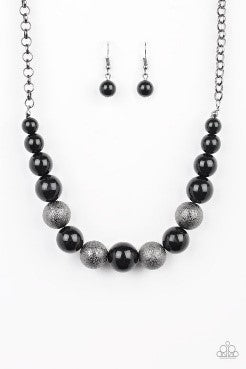 Glittery Gunmetal Necklace